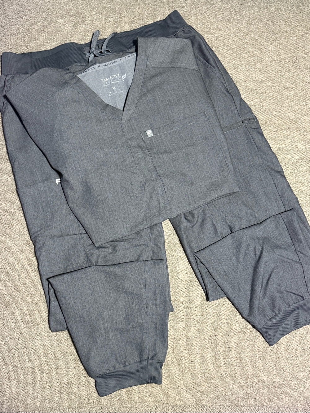 Fabletics Men's Charcoal Gray Jogger Set - Two-Piece Activewear